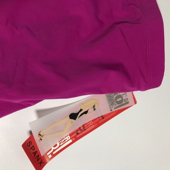 Spanx Core Swimsuit Bottoms Womens 16 Berry Pink High Waisted Go Slimming New - Picture 5 of 12
